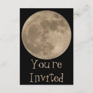 Tarjetas RSVP de Luna Completa Personalizadas