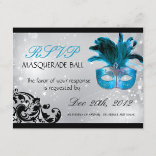 Tarjetas RSVP de Masquerade