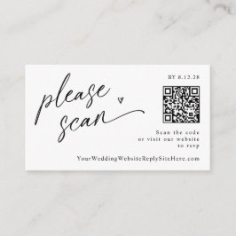 Tarjetas RSVP de matrimonio de código QR de divers
