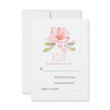 Tarjetas RSVP de matrimonio floral elegante