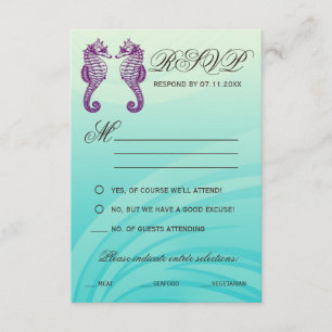 Tarjetas RSVP de matrimonio marrón y azul marino
