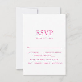 Tarjetas RSVP de matrimonio personalizado color ro
