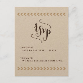 Tarjetas RSVP de matrimonio ruso Kraft