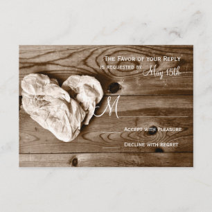 Tarjetas RSVP de matrimonio Rústico de granero de