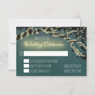 Tarjetas RSVP de matrimonio Rústico de rama de árb