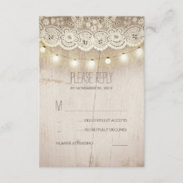 Tarjetas RSVP de matrimonio rustico Mason Jar