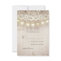Tarjetas RSVP de matrimonio rustico Mason Jar