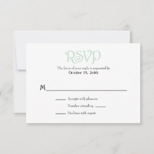 Tarjetas RSVP de matrimonio simple con plancha bla