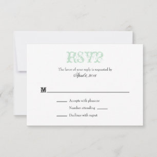 Tarjetas RSVP de matrimonio simple con plancha bla