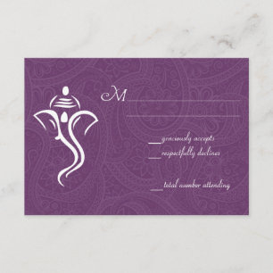 Tarjetas RSVP de matrimonio Vighneshvara