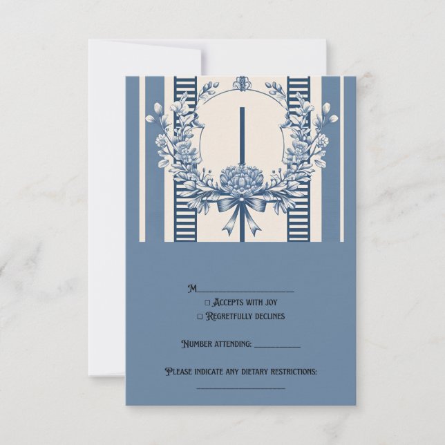 Tarjetas RSVP de Moda Chinoiserie (Anverso)