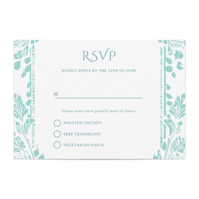 Tarjetas RSVP de Norwich Wedding (Traditional and customizable RSVP text)