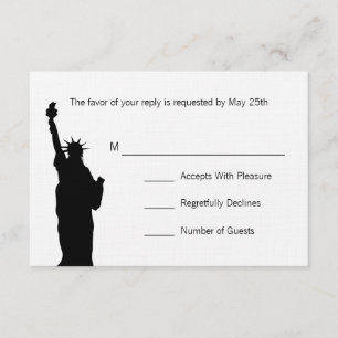 Tarjetas RSVP de NYC Skyline Wedding
