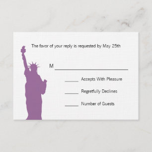 Tarjetas RSVP de NYC Skyline Wedding