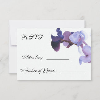 tarjetas rsvp de orquídea púrpura