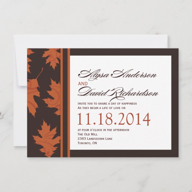 Tarjetas RSVP de otoño (Anverso)