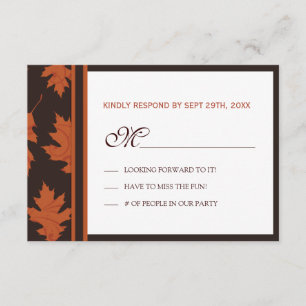 Tarjetas RSVP de otoño