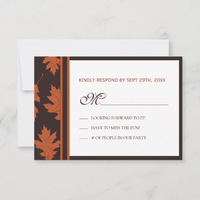 Tarjetas RSVP de otoño (Anverso)