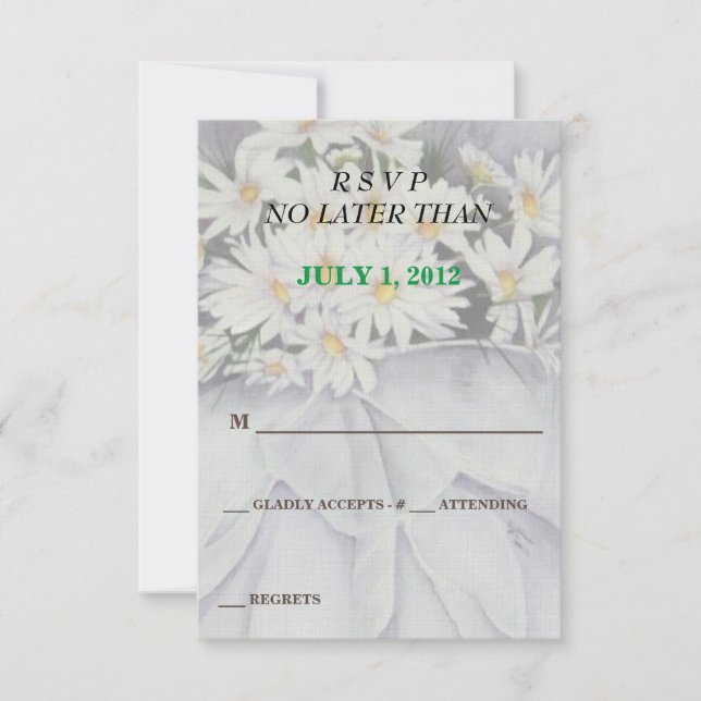 TARJETAS RSVP DE PERSONALIZABLE BLANCO BOUQUET DAI (Anverso)