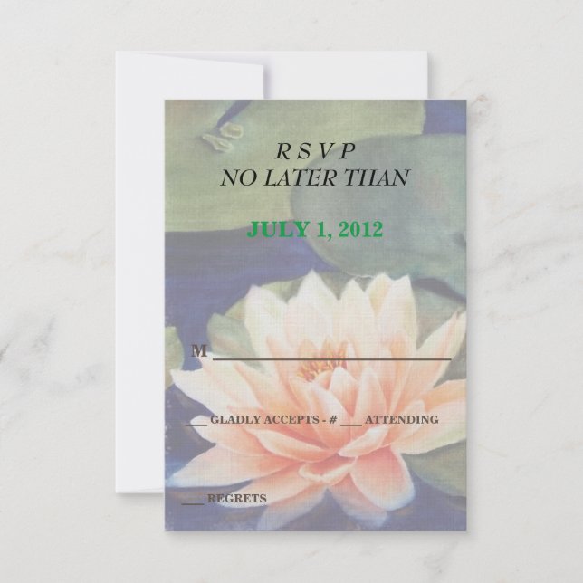 TARJETAS RSVP DE PERSONALIZABLE DE AGUA naranja LI (Anverso)