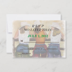 TARJETAS RSVP DE PERSONALIZABLE DE CHICAS DIVERSAS