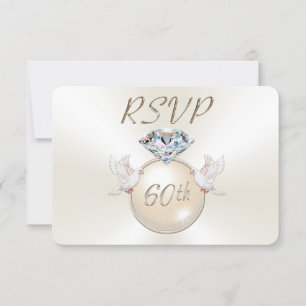 Tarjetas RSVP de Personalizable de diamantes con o