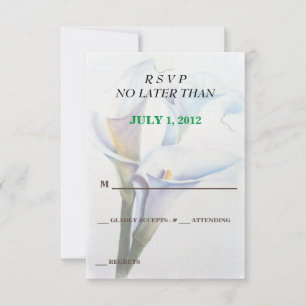 TARJETAS RSVP DE PERSONALIZABLE DE LILIES CALLA