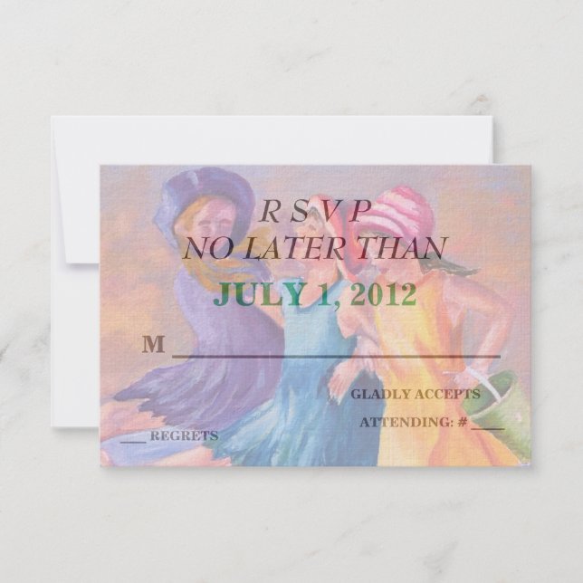 TARJETAS RSVP DE PERSONALIZABLE DE NOVIAS DE PLAYA (Anverso)