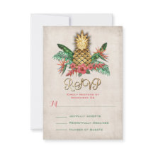 Tarjetas RSVP de piña tropical