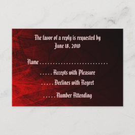 Tarjetas RSVP de Rosa gótico