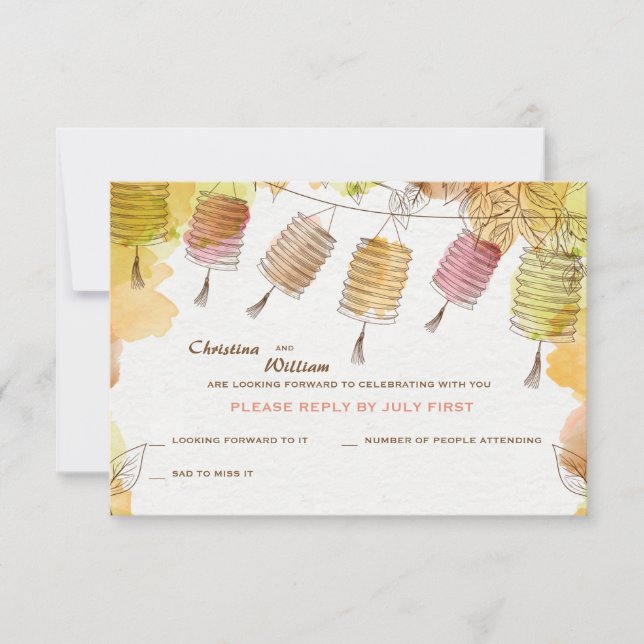 Tarjetas RSVP de seis faros (Anverso)