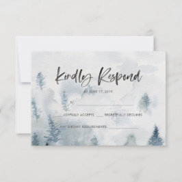 Tarjetas RSVP de selva acuarela rusa