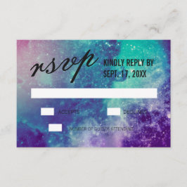Tarjetas RSVP de Smokey Galaxy Wedding