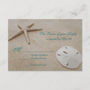 Tarjetas RSVP de Starfish Beach Destination Weddin