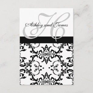 Tarjetas RSVP de Swirl Damask para Square Invita