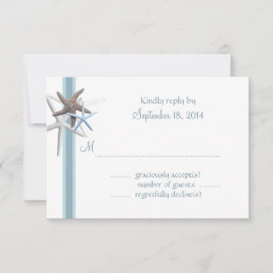 Tarjetas RSVP de tamaño A1 para Starfish