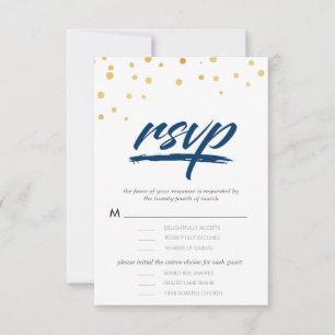 Tarjetas RSVP de tipografía y BODAS