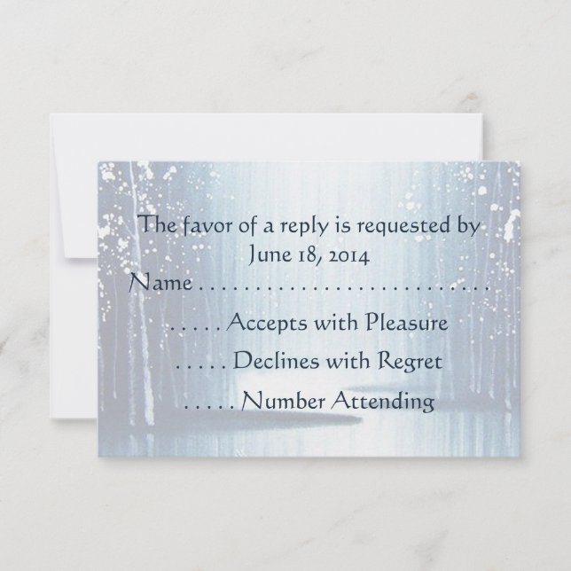 Tarjetas RSVP de Winter Egrets (Anverso)