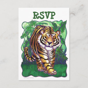 Tarjetas RSVP del Centro del Fiesta de tigres