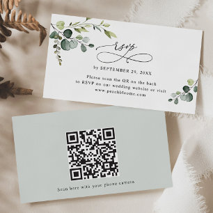 Tarjetas RSVP del código QR del Boda de energía ec