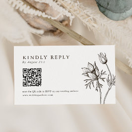 Tarjetas RSVP del código QR del sitio web del Boda