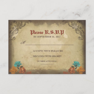 Tarjetas RSVP del Día de la Boda Muerta