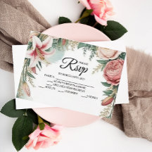 Tarjetas RSVP del Diseñador de arcos florales
