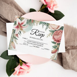 Tarjetas RSVP del Diseñador de arcos florales