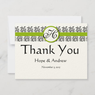 Tarjetas RSVP del guarnecido verde de Damask: Requ