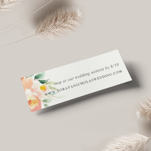 Tarjetas RSVP del sitio web Airy Floral Boda