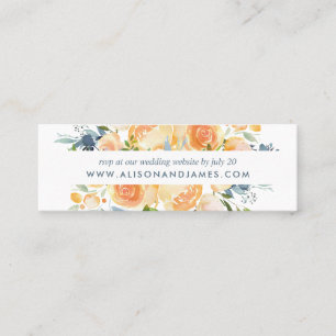 Tarjetas RSVP del sitio web de Bodas de Peonía Rus