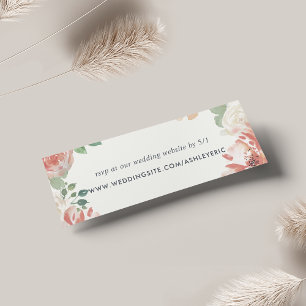 Tarjetas RSVP del sitio web de Bodas florales de v