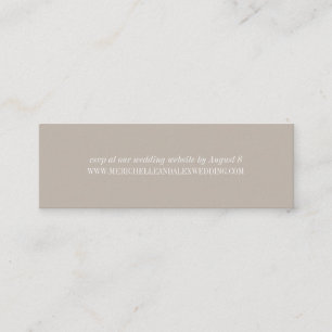 Tarjetas RSVP del sitio web de Sand Beige Boda Min