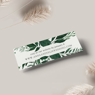 Tarjetas RSVP del sitio web de Wild Forest Boda